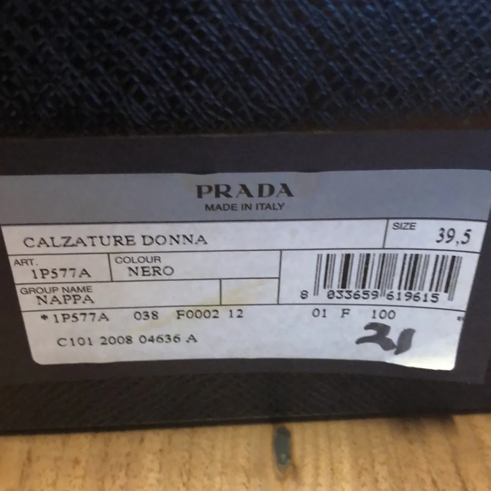 Prada Black High Heeled Bootie, size 39.5